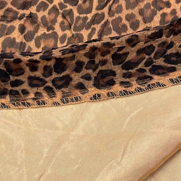 Handmade Leopard Print Crepe Scoop Neck Maxi Dress Size XL - 2XL - Picture 7 of 8